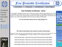 Tablet Screenshot of free-printable-certificates.com